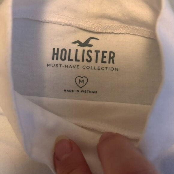 White Mock neck Long Sleeve Tee - Picture 2 of 3